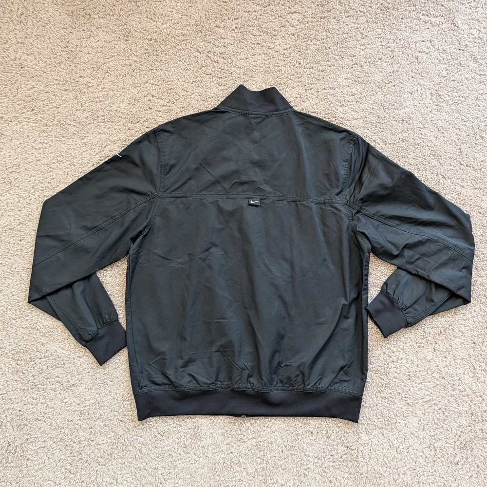 Nike Black Full Zip Up Bomber Jacket Size Medium